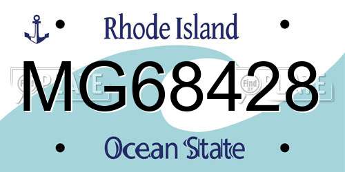 MG68428 Rhode Island License Plate