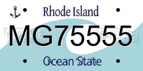 MG75555 Rhode Island License Plate