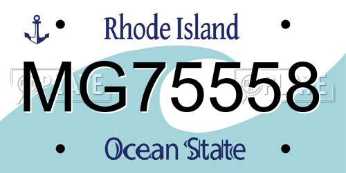 MG75558 Rhode Island License Plate