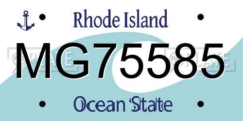 MG75585 Rhode Island License Plate