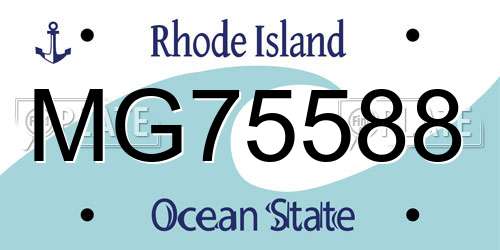 MG75588 Rhode Island License Plate
