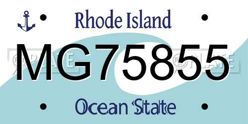 MG75855 Rhode Island License Plate