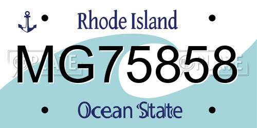 MG75858 Rhode Island License Plate