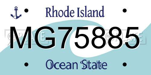 MG75885 Rhode Island License Plate