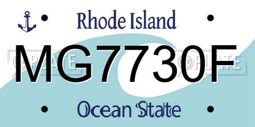 MG7730F Rhode Island License Plate