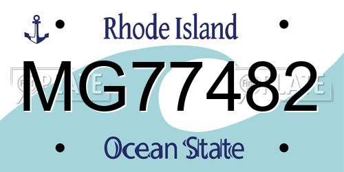 MG77482 Rhode Island License Plate