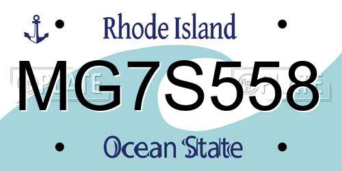 MG7S558 Rhode Island License Plate