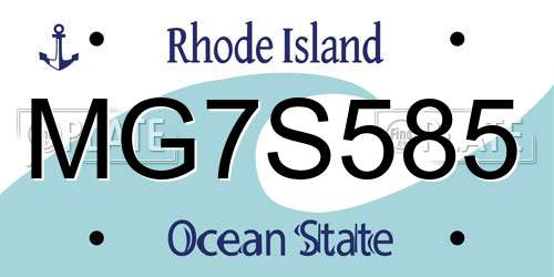 MG7S585 Rhode Island License Plate