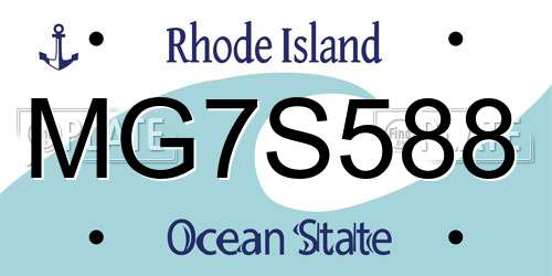 MG7S588 Rhode Island License Plate