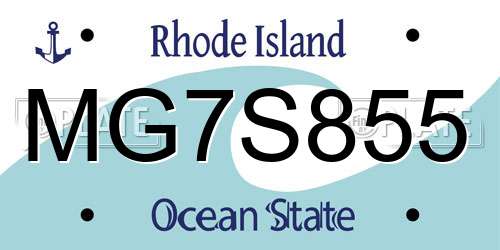 MG7S855 Rhode Island License Plate