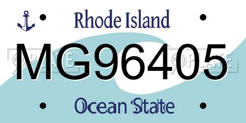MG96405 Rhode Island License Plate
