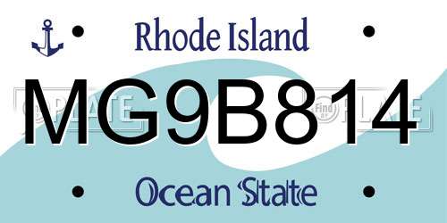 MG9B814 Rhode Island License Plate