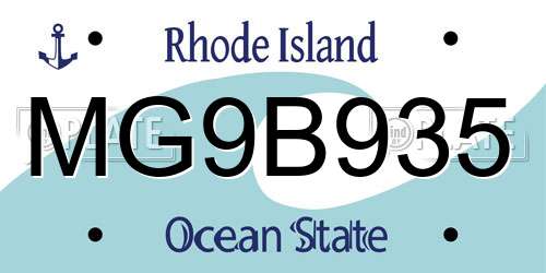 MG9B935 Rhode Island License Plate