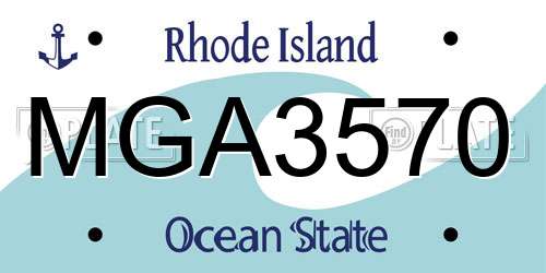 MGA3570 Rhode Island License Plate