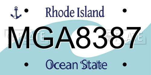MGA8387 Rhode Island License Plate