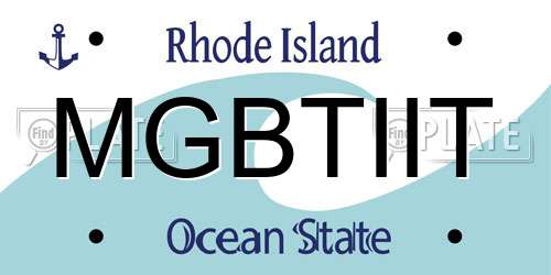 MGBTIIT Rhode Island License Plate