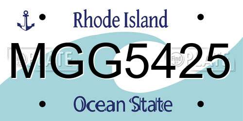 MGG5425 Rhode Island License Plate
