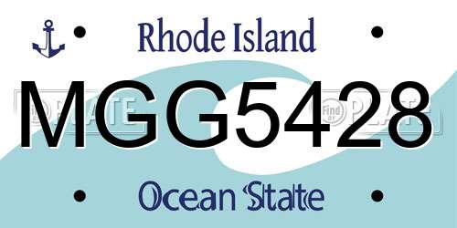 MGG5428 Rhode Island License Plate