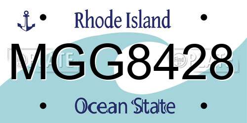MGG8428 Rhode Island License Plate