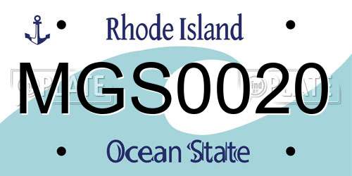 MGS0020 Rhode Island License Plate