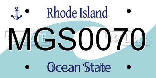 MGS0070 Rhode Island License Plate