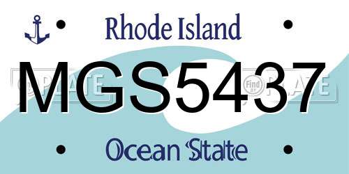 MGS5437 Rhode Island License Plate