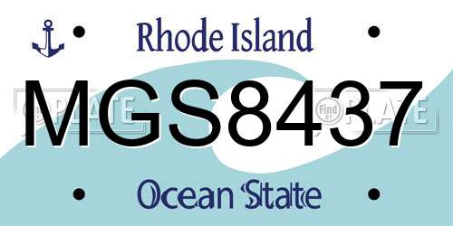 MGS8437 Rhode Island License Plate