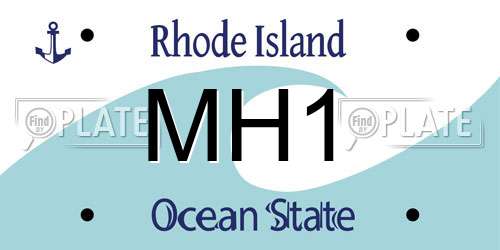 MH1 Rhode Island License Plate