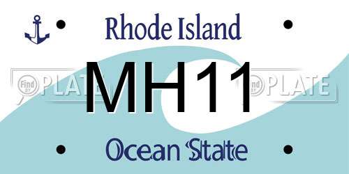 MH11 Rhode Island License Plate