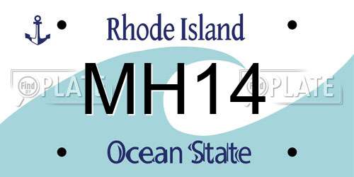MH14 Rhode Island License Plate