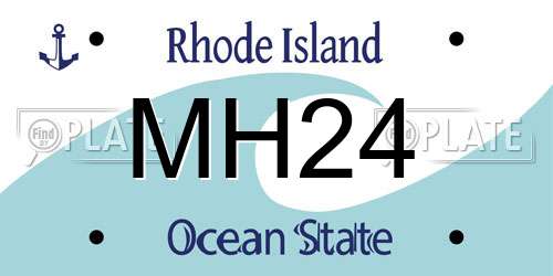 MH24 Rhode Island License Plate