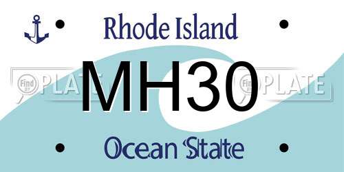 MH30 Rhode Island License Plate