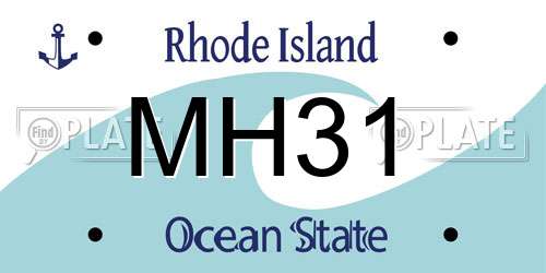 MH31 Rhode Island License Plate