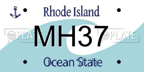 MH37 Rhode Island License Plate