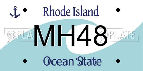 MH48 Rhode Island License Plate