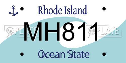 MH811 Rhode Island License Plate