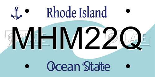 MHM22Q Rhode Island License Plate