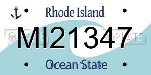 MI21347 Rhode Island License Plate
