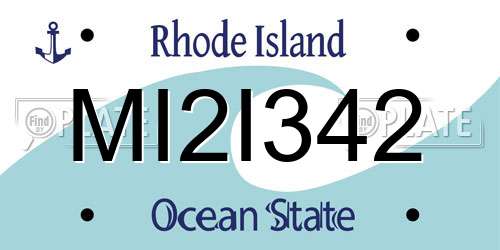 MI2I342 Rhode Island License Plate