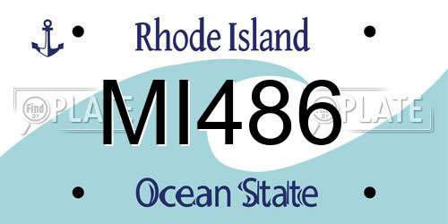 MI486 Rhode Island License Plate