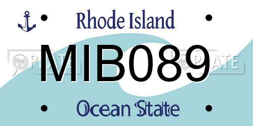 MIB089 Rhode Island License Plate
