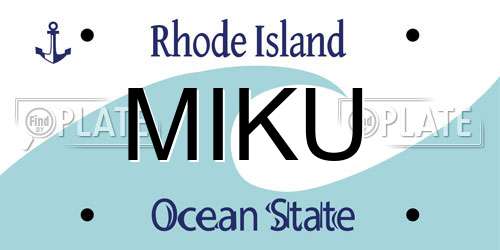 MIKU Rhode Island License Plate