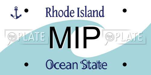 MIP Rhode Island License Plate