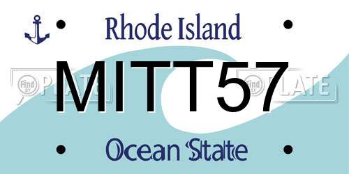 MITT57 Rhode Island License Plate