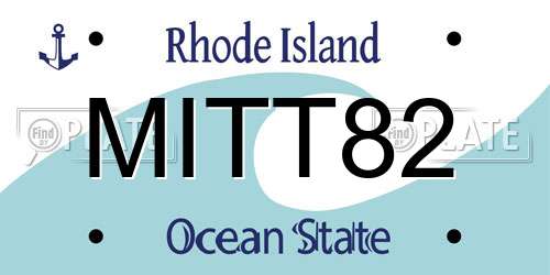 MITT82 Rhode Island License Plate