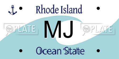 MJ Rhode Island License Plate