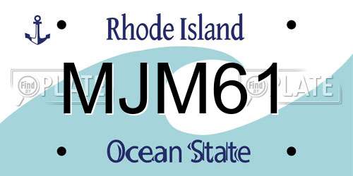 MJM61 Rhode Island License Plate