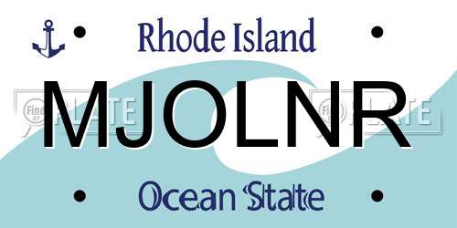 MJOLNR Rhode Island License Plate