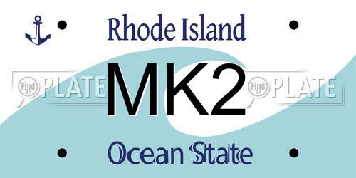 MK2 Rhode Island License Plate