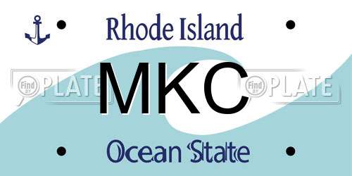 MKC Rhode Island License Plate